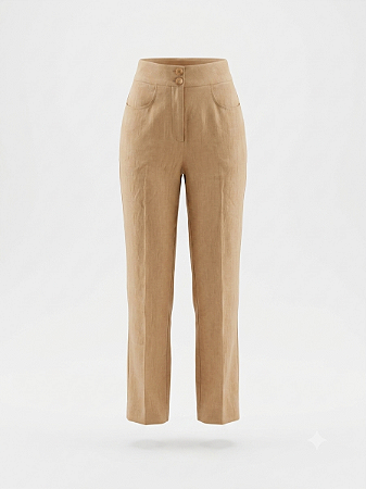 Calça linho bege 613 - tam 40