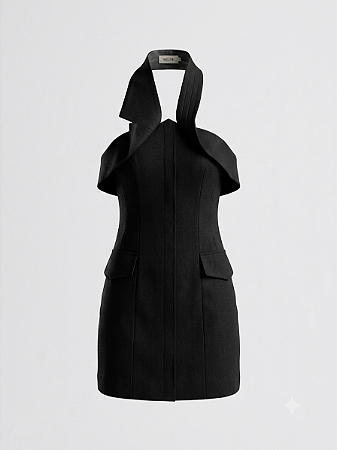 Vestido preto Skunk - tam 38