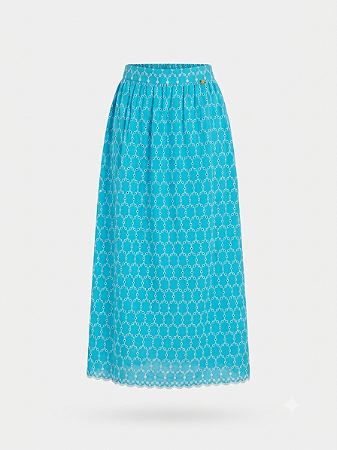 Saia midi laise azul Antix - tam G