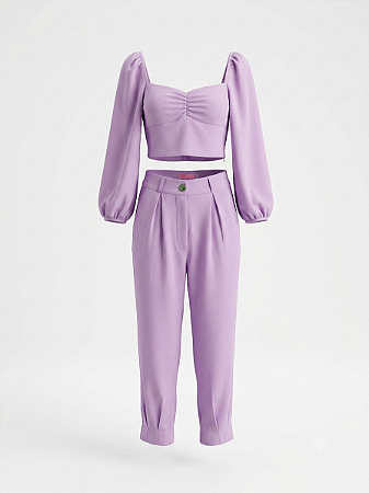 Conjunto lilas Bem me quer - tam M