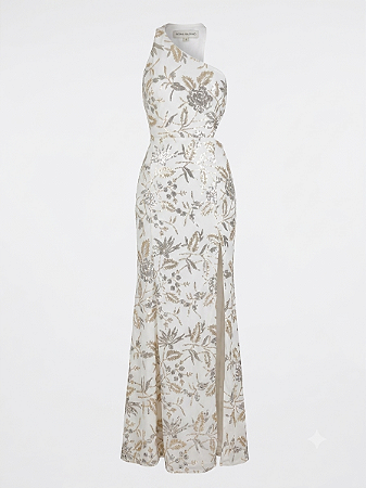 Vestido longo bordado Regina Salomão - tam 38