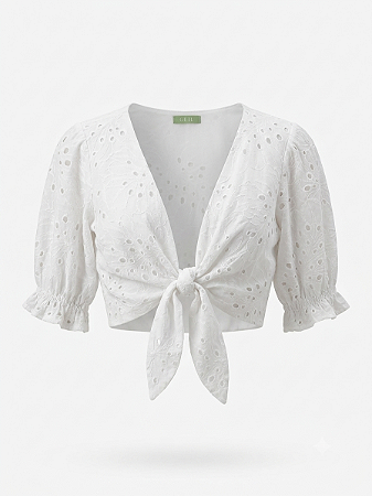Blusa laise branca Gule Gule - tam P