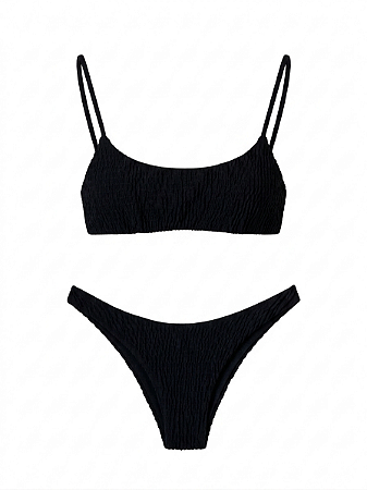 Biquini lastex preto - tam M