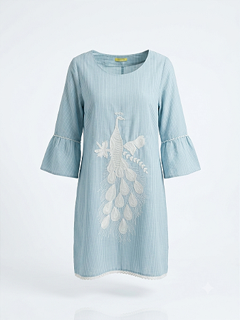 Chemise linho bordado Isabella Globbi - tam 42