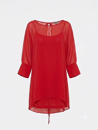 Vestido vermelho com forro Raizz - tam PP