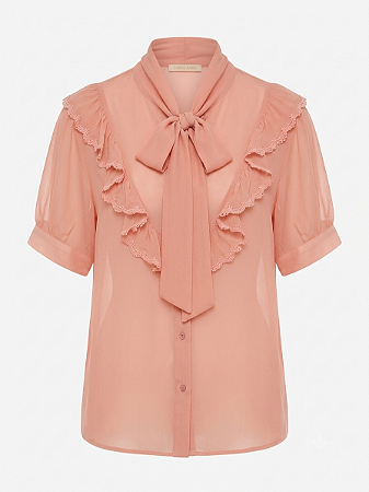 Camisa salmão Carol Bassi - tam G