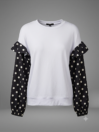 Blusa branca poá Robe Noire - tam G
