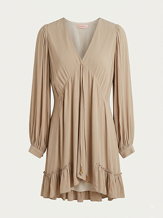 Vestido curto bege Isa Paes - tam P