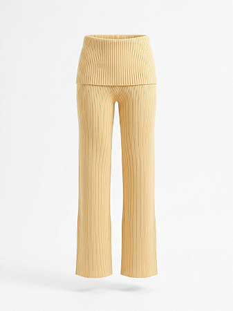 Calça tricot creme By NV - tam 34