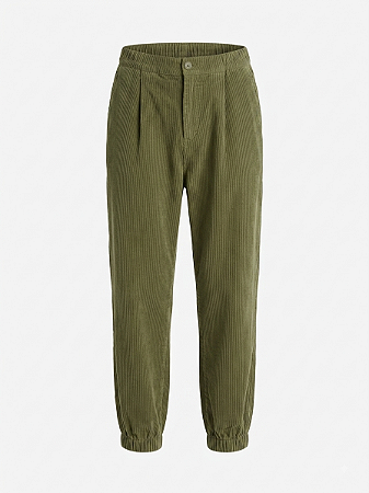 Calça cotelê verde Bluesteel - tam GG