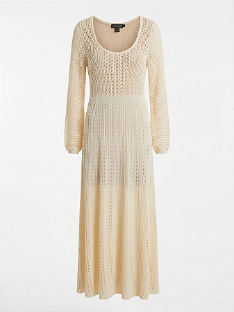 Vestido tricot creme Maria filó - tam G