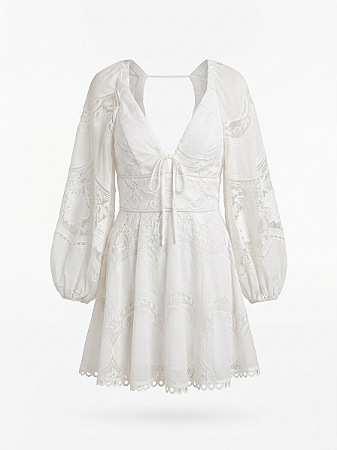 Vestido branco renda Skazi - tam M