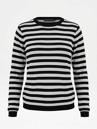 Blusa tricot listrada Shoulder - tam M