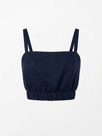 Top linho azul Betelgeuse - tam M