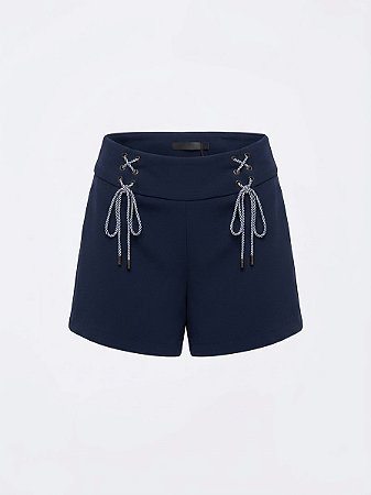 Shorts azul marinho cordões NK - tam 44