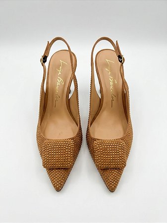 Scarpin dourado Luiza Barcelos - tam 39