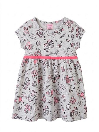 Vestido cinza Momi bebê - tam 6 -9 m