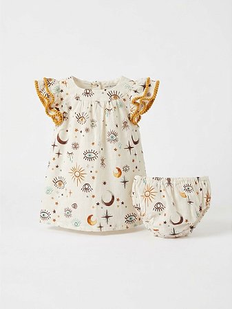 Conjunto vestido The mini forest - tam 9-12m