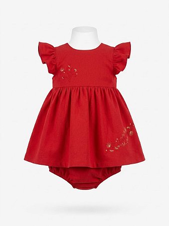 Vestido vermelho babados Charpey - tam GG