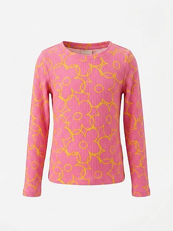Camiseta manga longa rosa Poim - tam 3
