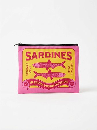 Necessaire fundo pink sardinha