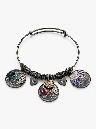 Pulseira berloques preta