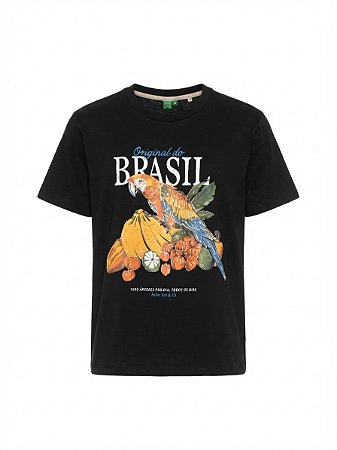 Camiseta preta araras Farm - tam P