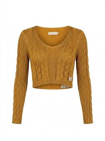 Top tricot dourado NV - tam PP