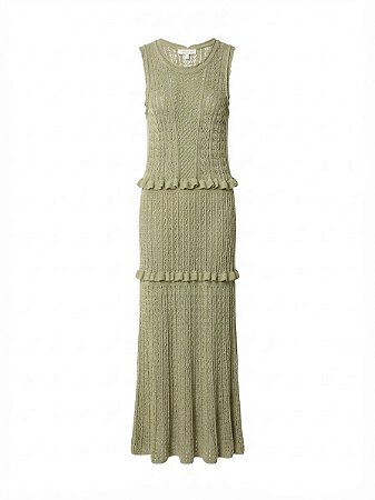 Vestido tricot pistache Galeria Tricot - tam G