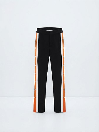 Calça alfaiataria preta listras Zara - tam M