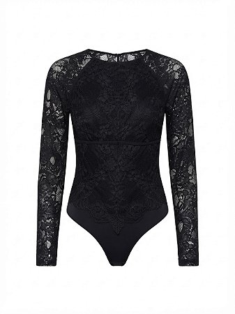 Body preto rendado Valisere - tam P