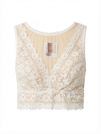 Top renda creme tule Intimissimi - tam G