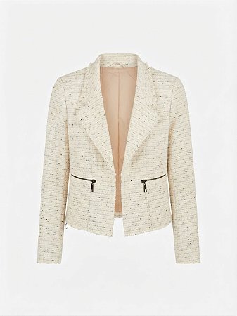 Casaco jacquard branco Bobstore - tam G