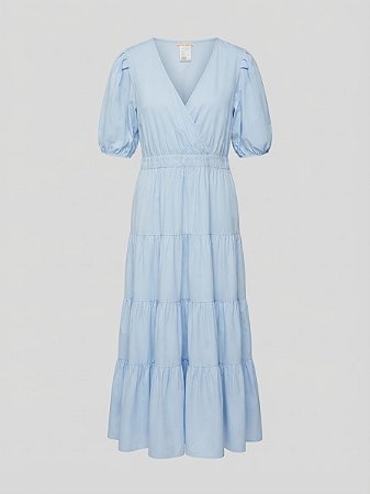 Vestido azul claro Carol Bassi - tam 42