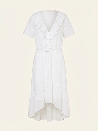 Vestido branco babados Carol Bassi - tam G