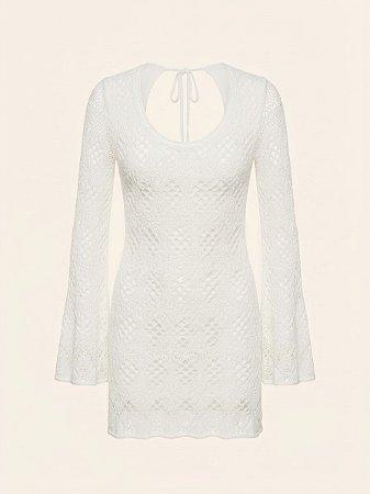 Vestido tricot branco Canal - tam P