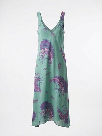 Vestido midi turquesa NV - Tam P