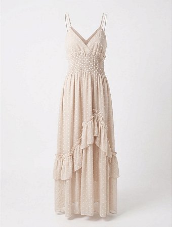 Vestido longo rose poá Skazi - tam G