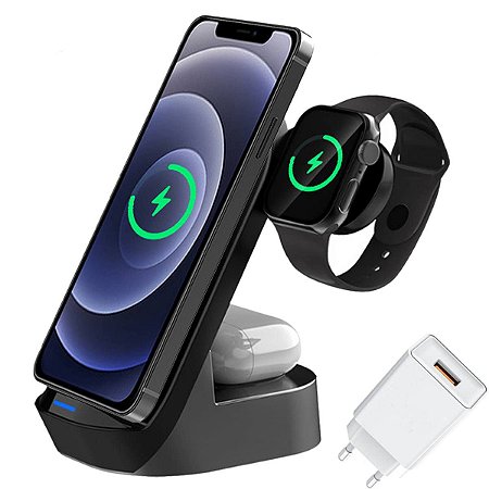 carregador de celular e apple watch