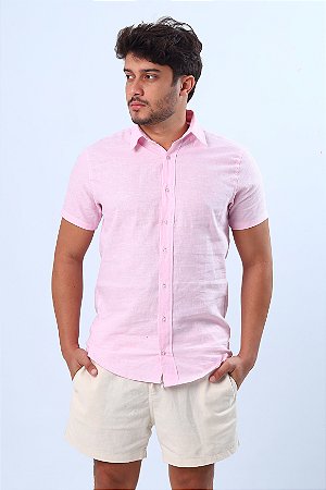 Camisa Linho Rosa