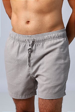 Short Linho Píer Cinza