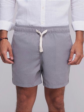Short Linho Píer Cinza