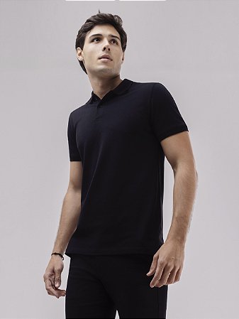 Camisa Polo Piquet Pima Preta
