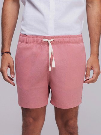 Short Linho Píer Rosé