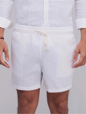 Short Linho Píer Branco