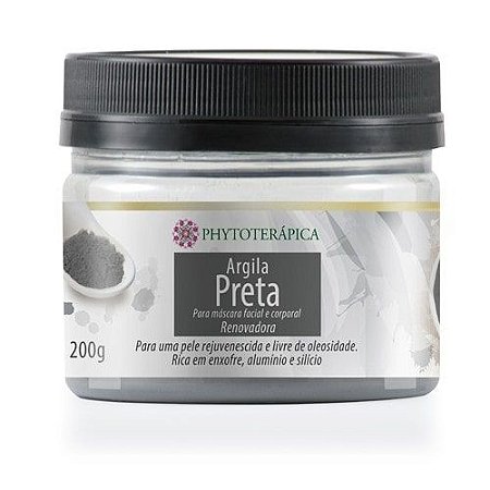 Argila Preta em pó 200g - Phytoterápica