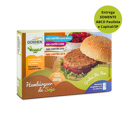 Hambúrguer de Soja Vegano 300g - Goshen