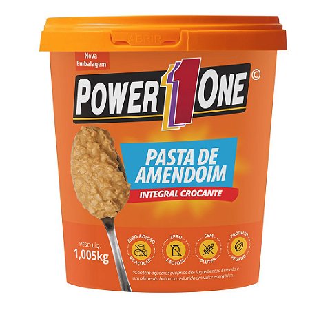 Pasta de Amendoim Integral Crocante 1kg - Power One