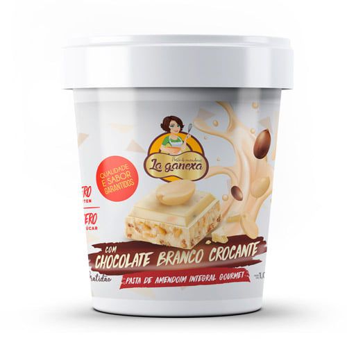 Pasta de Amendoim com Chocolate Branco Crocante 450g - La Ganexa