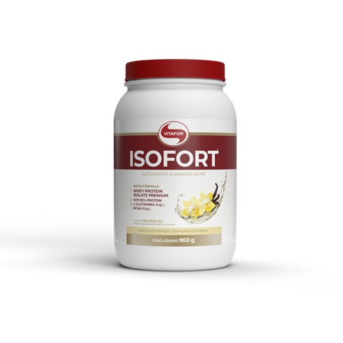 Whey Protein Isofort Isolado 900g - Vitafor